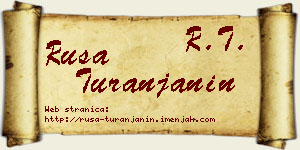 Rusa Turanjanin vizit kartica